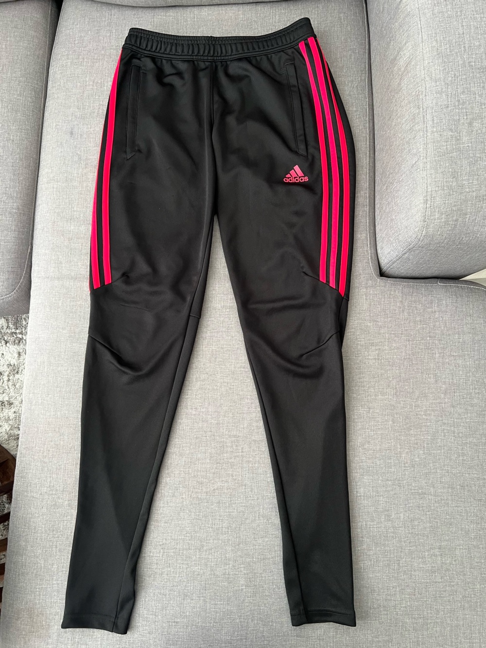 Adidas Black & Red 3-Stripes Skinny Pant Women's XS